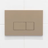 QeramiQ Push Bedieningsplaat - voor Geberit UP320 inbouwreservoir - dualflush - rechthoekige knoppen - kunststof taupe