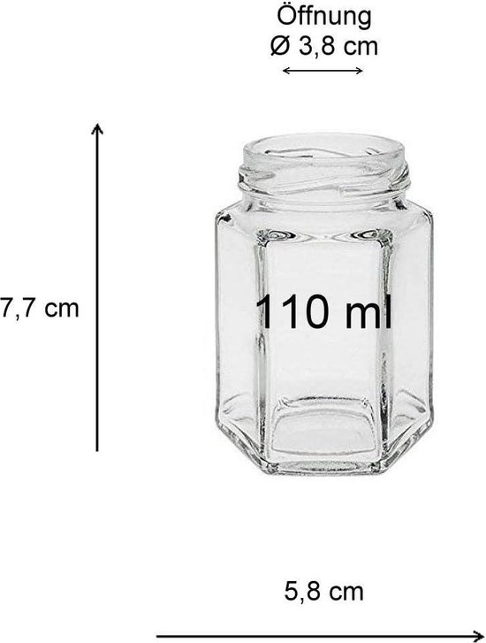 20 jampotten, 230 ml, jampotten, inmaakpotten, inmaakpotten, weckpotten, rood geruit, 20 stuks