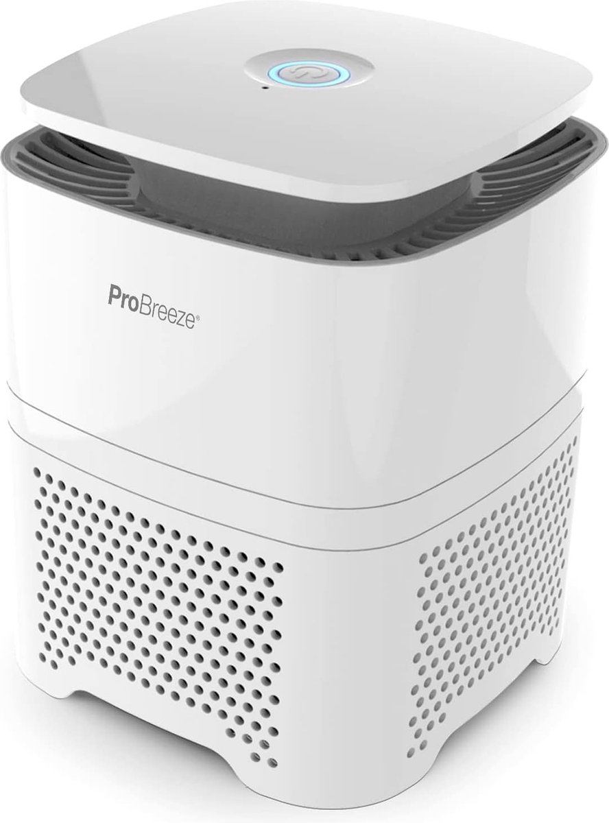 Luchtreiniger 4 in 1 True HEPA filter en voorfilter Geactiveerd koolstoffilter en ionisator 99 97% Filter 55dB 3w Wit