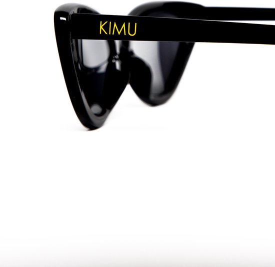 KIMU Cat Eye Zonnebril - Zwart Montuur - Zwarte Glazen - Kat Tijger Vlinderbril Retro Kattenoog Hollywood Vleugels Elegant Feline Vintage Festival van KIMU — afbeelding 4