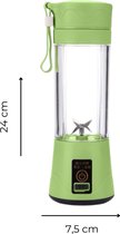 Bol.com Mini Blender - Groen - Draadloos & Draagbaar - Smoothie Maker - Sapcentrifuge - Mini Juicer - Sap maker - Mini Mixer - U... aanbieding
