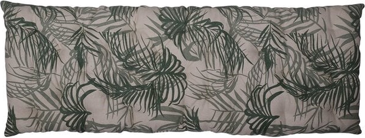 Linen & More Palm Leaf Groen Bench Mattress | 120 X 40 | Sierkussen Voor Woonkamer Of Slaapkamer