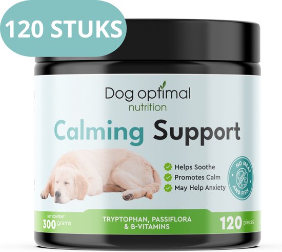 Foto: Dog optimal calming support kalmerende hondenkoekjes 120 stuks