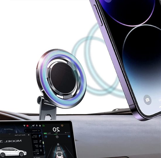 Soporte Para Teléfono Soporte Lateral Para Monitor De Computadora Portatil Para Tesla Model 3 Y X S Iphone13 Azul - Foto 12