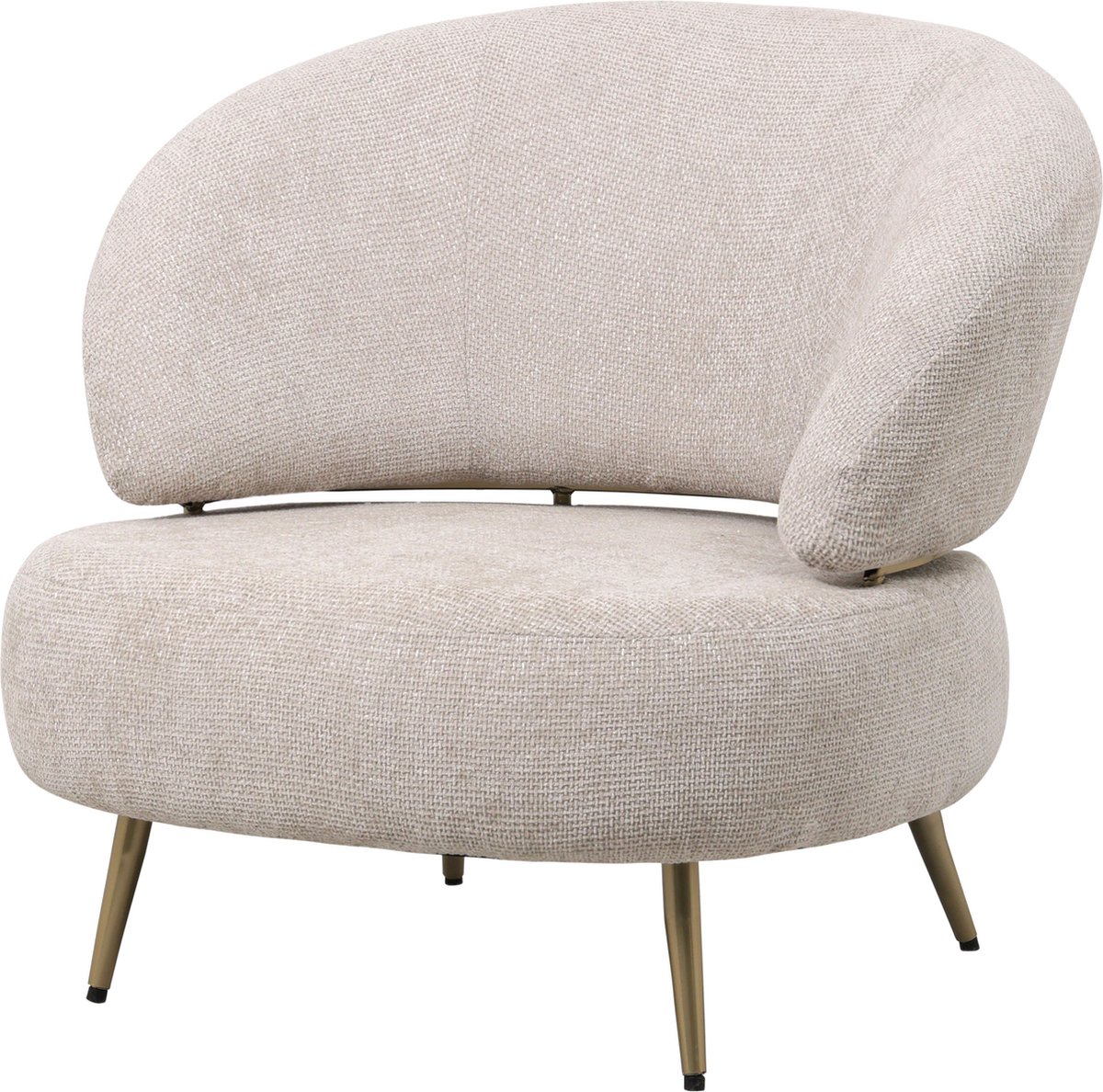 PTMD - Fauteuil Franklyn - Wit - 86.5x86x77cm