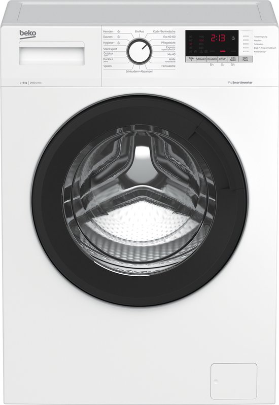 Foto: Beko wlm81434npsa wasmachine steamcure duits taaldisplay