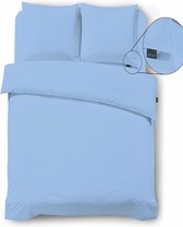 Isleep Housse de couette Percale - Simple - 140x200/220 cm - Blauw