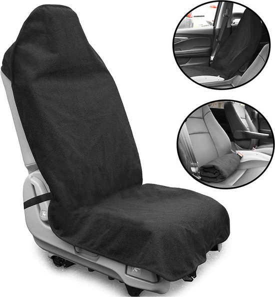 Waterdichte autostoelhoes - Autostoelhoes - badstof stoelhoes - 140 *75 cm - Waterdichte autostoelhoes - Ademend en zweetbestendig - Badstof - zwart