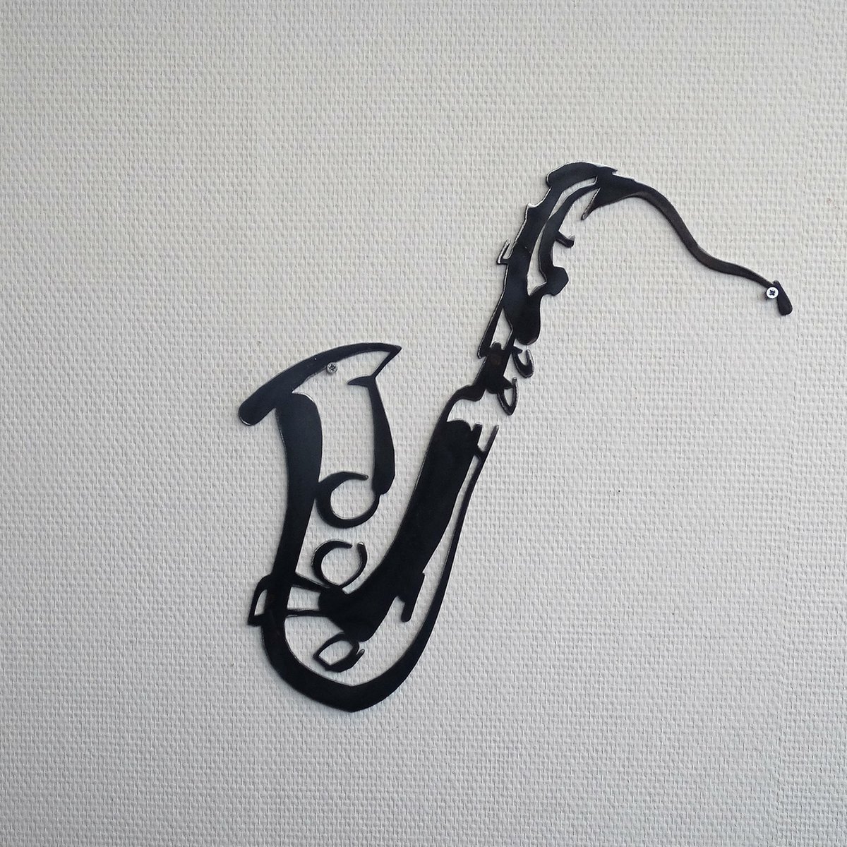 Saxofoon van Cortenstaal Huis en Tuindecoratie