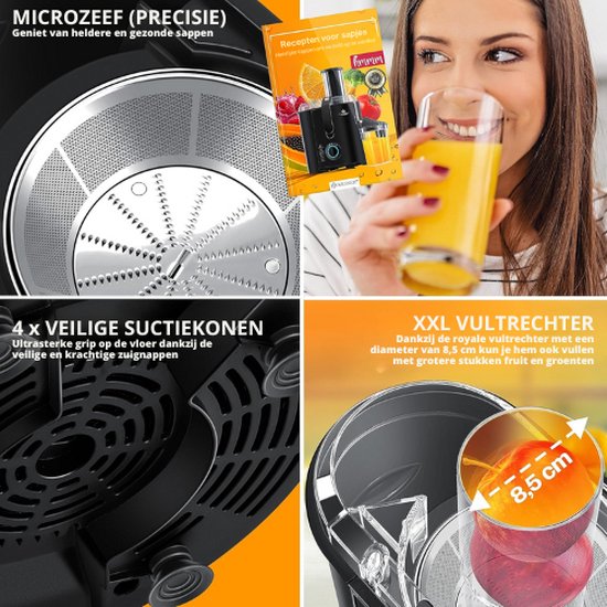 KESSER® Sapcentrifuge Voor Fruit En Groenten Gemaakt Van Roestvrij Staal 1100w Grote Invoeropening 85 Mm Incl Reinigingsborstel Sapreservoir 3 Snelheidsstanden 661275880 KESSER® Sapcentrifuge Voor Fruit En Groenten Gemaakt Van Roestvrij Staal 1100w Grote Invoeropening 85 Mm Incl Reinigingsborstel Sapreservoir 3 Snelheidsstanden 661275880