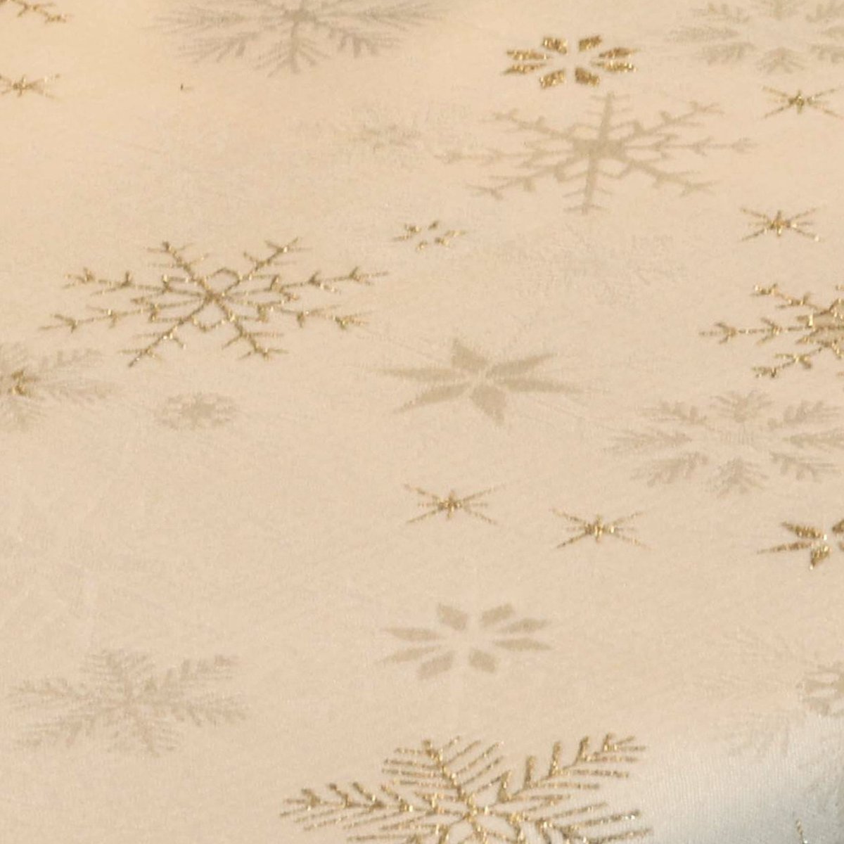 Unique Living tafellopers - 2x - goud - sneeuwvlokken - 150 x 45 cm - polyester