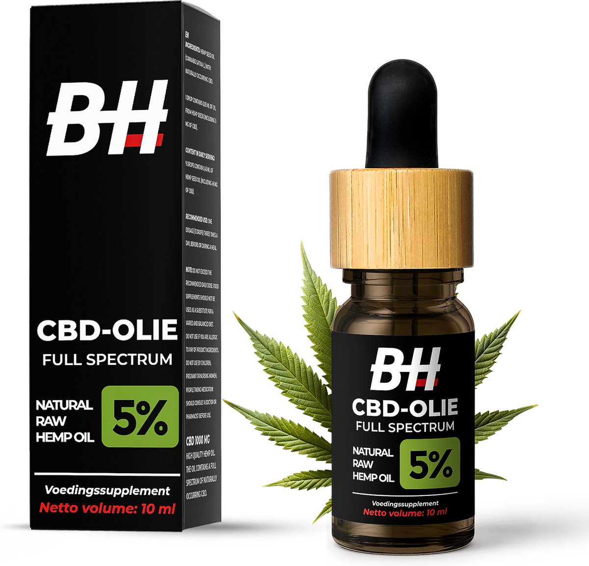 Goedkoopste CBD Olie - 5 CBD - Hennep Olie 10 ml - Full Spectrum - Natuurlijk Extract