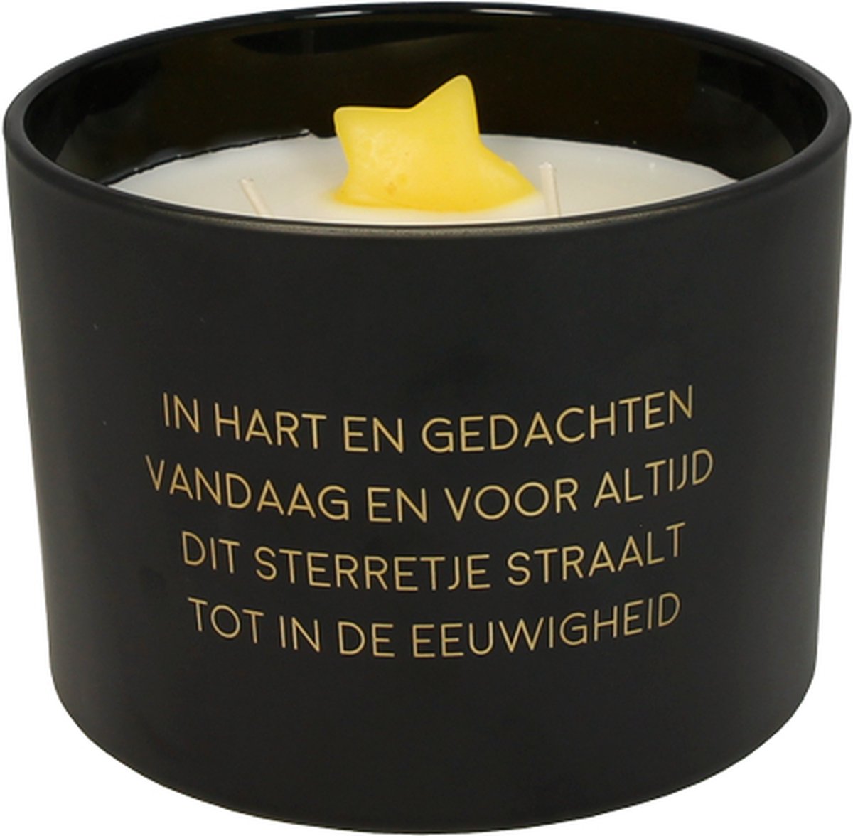 My Flame Lifestyle MY FLAME - Sojakaars - IN HART EN GEDACHTEN - Geur: Warm Cashmere - Kleur: zwart - 70 branduren - Maat: 11 x 8 cm