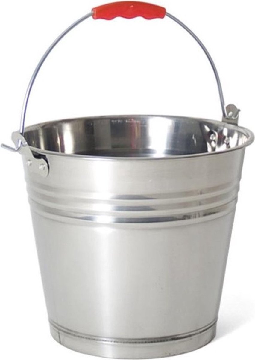 Goedkoopste Zinken emmer/bloempot/plantenpot 6 liter - Tuindecoratie - Bloememmer/bloembak/plantenbak - Decoratie emmer