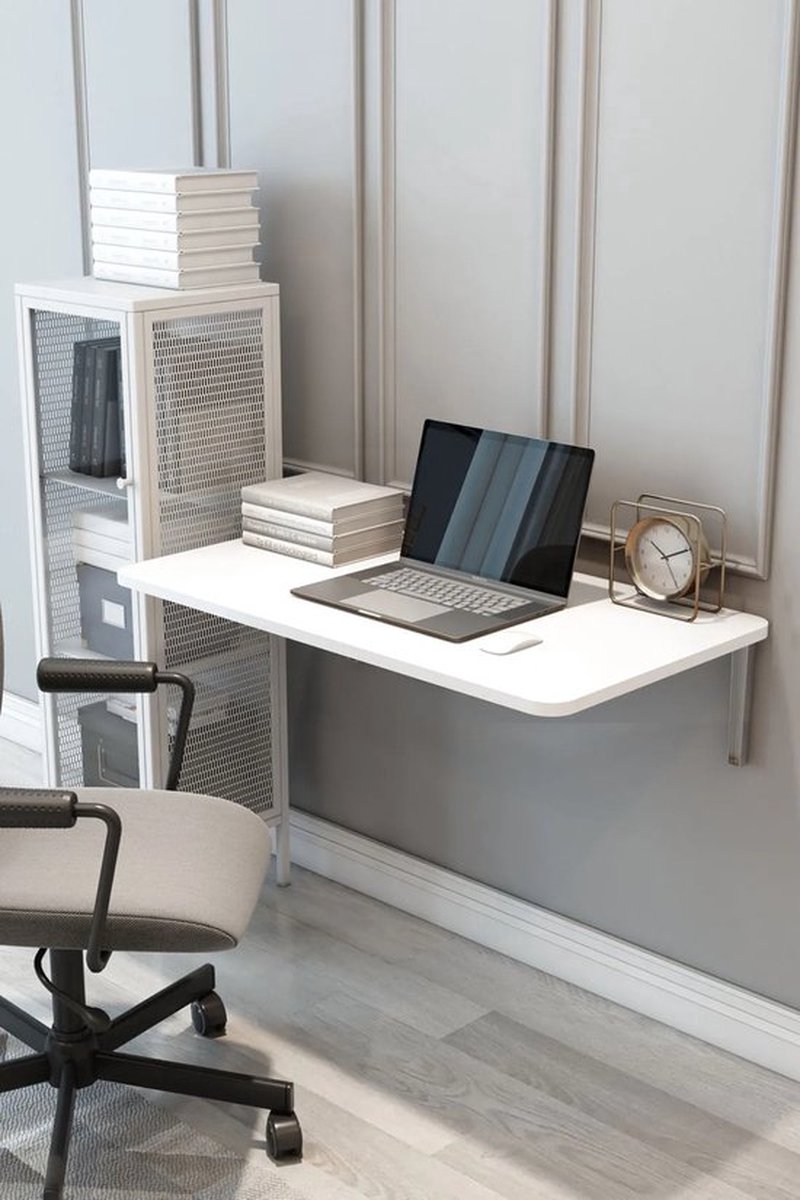 Nestly - Klaptafel - Bureau - Ovale - Eettafel - 72x45 cm - Wit