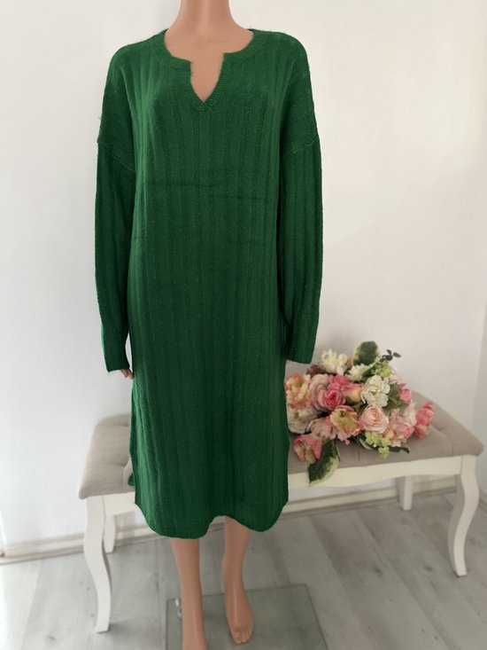 Trui jurk dames lange mouw dames trui zachte warme trui warm Midi . bol
