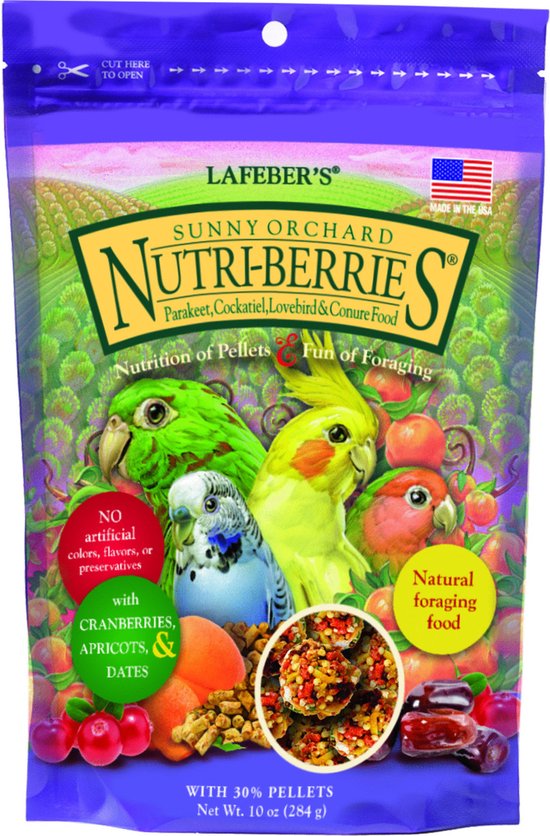 Foto: Lafeber sunny orchard nutri berries cockatiel vogelvoer 284 g