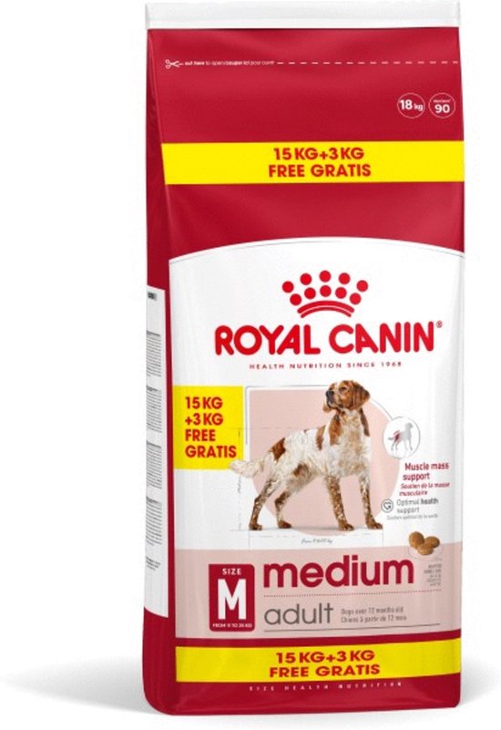 Royal Canin Medium Adult - Hondenvoer - 18 kg Bonusbag