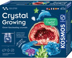 Kosmos Crystal Growing – Experimenteerset – Kweek kleurrijke kristallen en glinsterende geodes – Inclusief pipet, gipsvormen en kristalzout – Kristallen Kweken