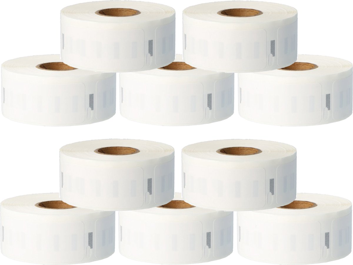 Dappaz - 10 stuks Dymo Labels Wit 11352 Compatible - 54 x 25 mm - 500 labels per Rol - Verzendetiketten - Adresetiketten S0722520