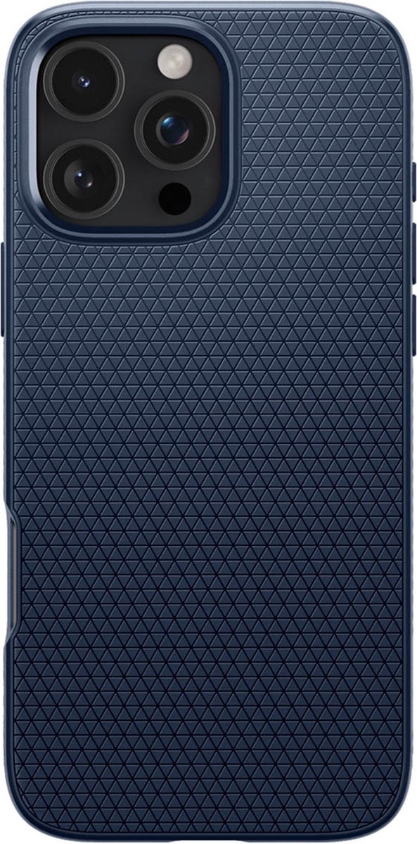 iPhone 16 Pro hoesje blauw flexibel TPU anti-schok Spigen Liquid Air matte beschermhoes cover - Afbeelding 3