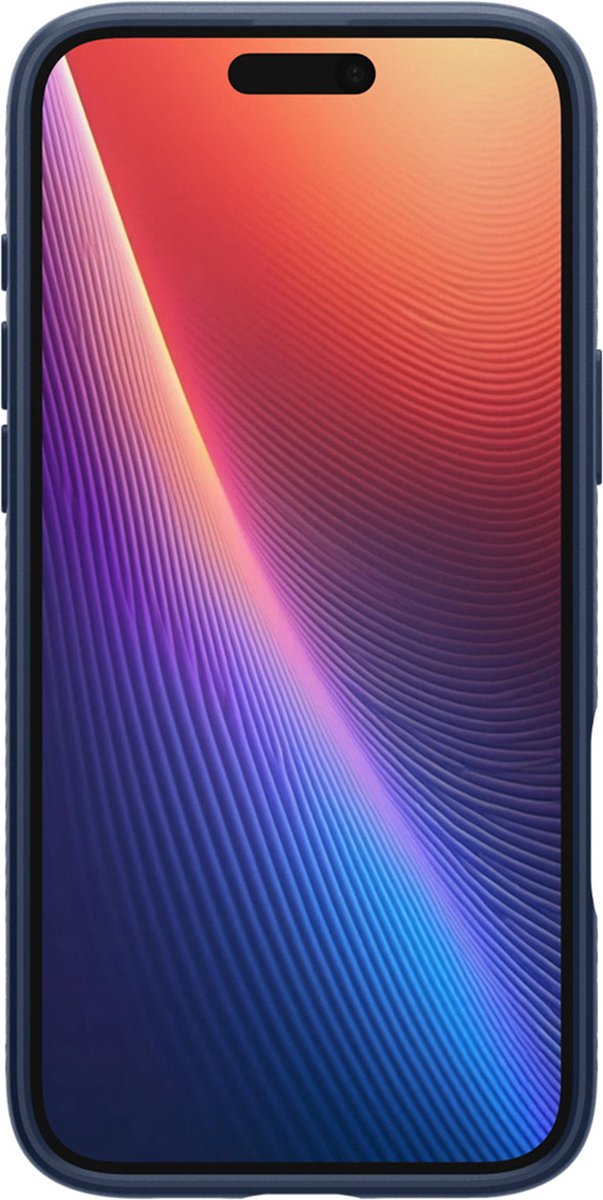 iPhone 16 hoesje blauw flexibel TPU anti-stretch mat met schokabsorptie en verhoogde randen Spigen Liquid Air - Afbeelding 4