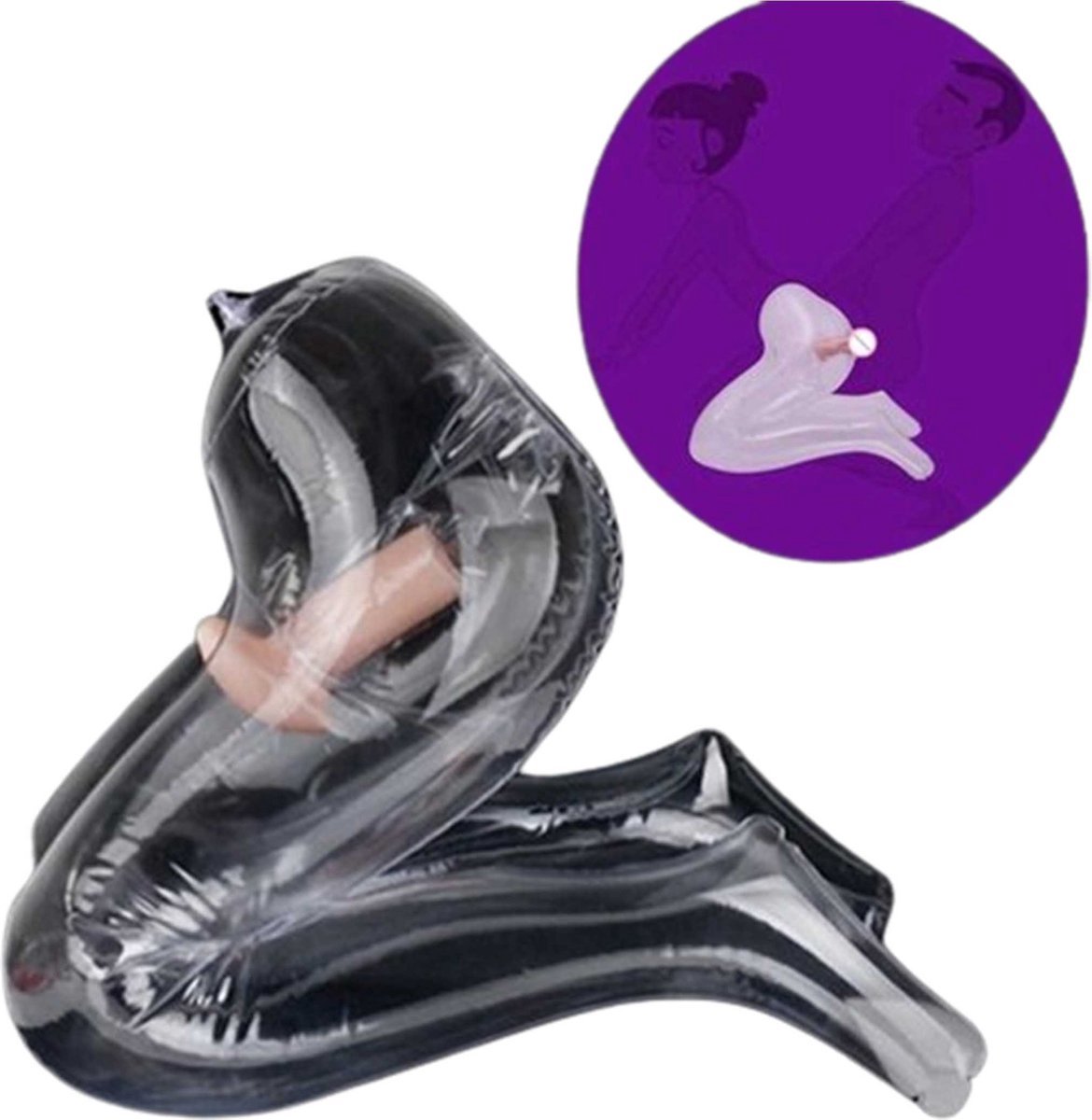 Goedkoopste Doggy style opblaaspop - Realistische vagina - Waterbestendig - Achterwaartse positie - Masturbator - Transparant