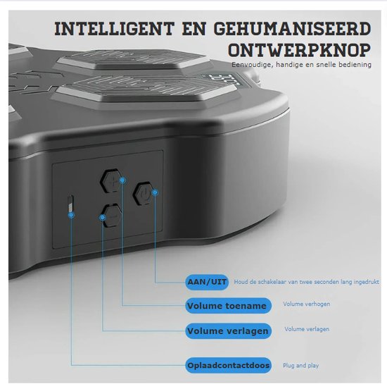 Muzikale Boksmachine Met LED En Bluetooth - Wandbokstrainer Met Handschoenen - 2 Modi
