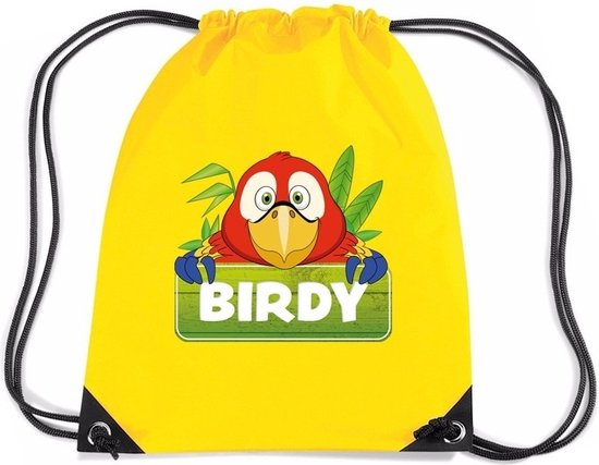 Foto: Birdy de papegaai rijgkoord rugtas gymtas geel 11 liter voor kinderen