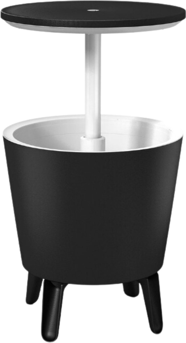 Bol.com Keter Coolbar Partytafel - 49,5x49,5x57cm-84.5cm - 30 L - Zwart aanbieding