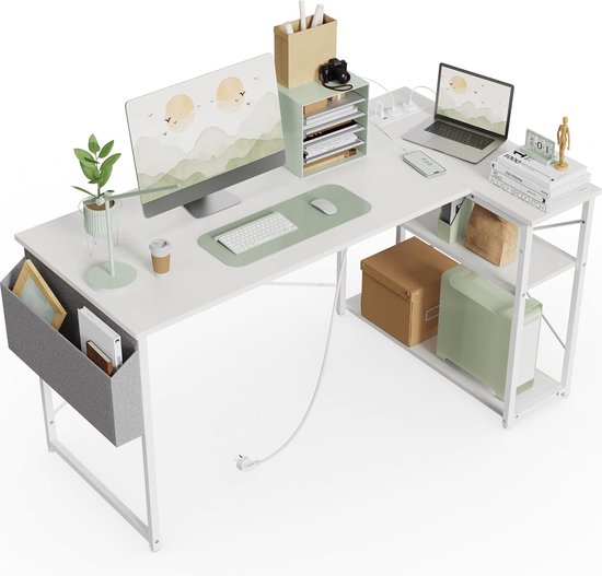 BEXEVUE Bureau d'angle Gaming LED Multiprise Intégrée - 128x128 cm BEXEVUE Bureau d'angle Gaming LED Multiprise Intégrée - 128x128 cm