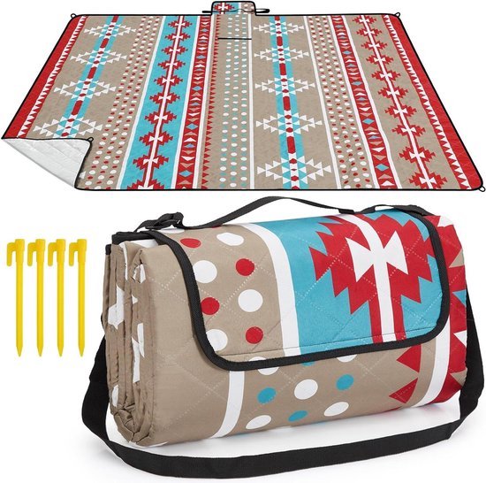 Picknickdeken geïsoleerd 200 x 200cm XXL waterdicht, 210D Oxford campingdeken