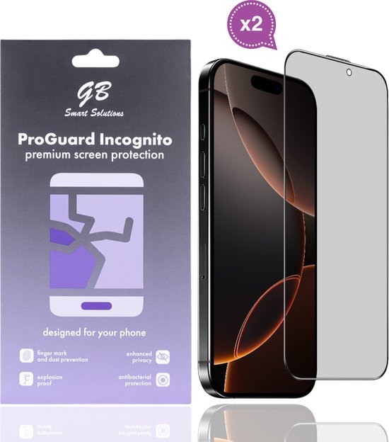 Protecteur d'écran GB ProGuard Incognito Privacy conçu pour iPhone 16 Pro Max - 2 pièces