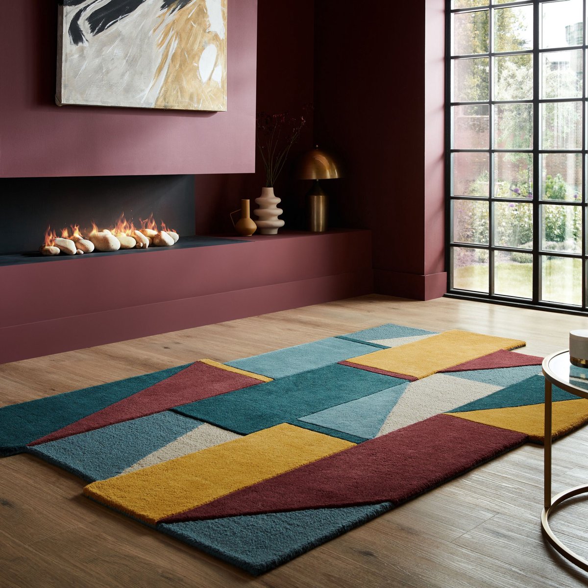 flycarpets Geometrisch vloerkleed - Shuffle Kleurrijk 120 x 180 cm Multi