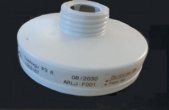 Filtre anti-poussière fileté P3 pour masque facial - P3 R / FFP3 - EN148 - FILTRE À VIS SAMURAI TOSHOGU FILTRE P3 - Filtre anti-poussière classe P3 R - Filtre respiratoire Filtre à air recommandé contre COVID Corona