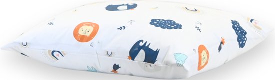 Alreya set van 2 100% katoen renforcé kussenslopen - 40 x 80 cm - met YKK-ritssluiting - hypoallergeen zonder chemische stoffen - Blauw
