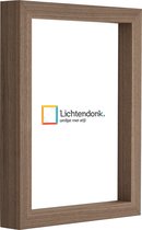 Cadre photo - Noyer - Profil de 3 cm de haut - Format photo 28x35 - Verre transparent - Art.no. 10106411628352