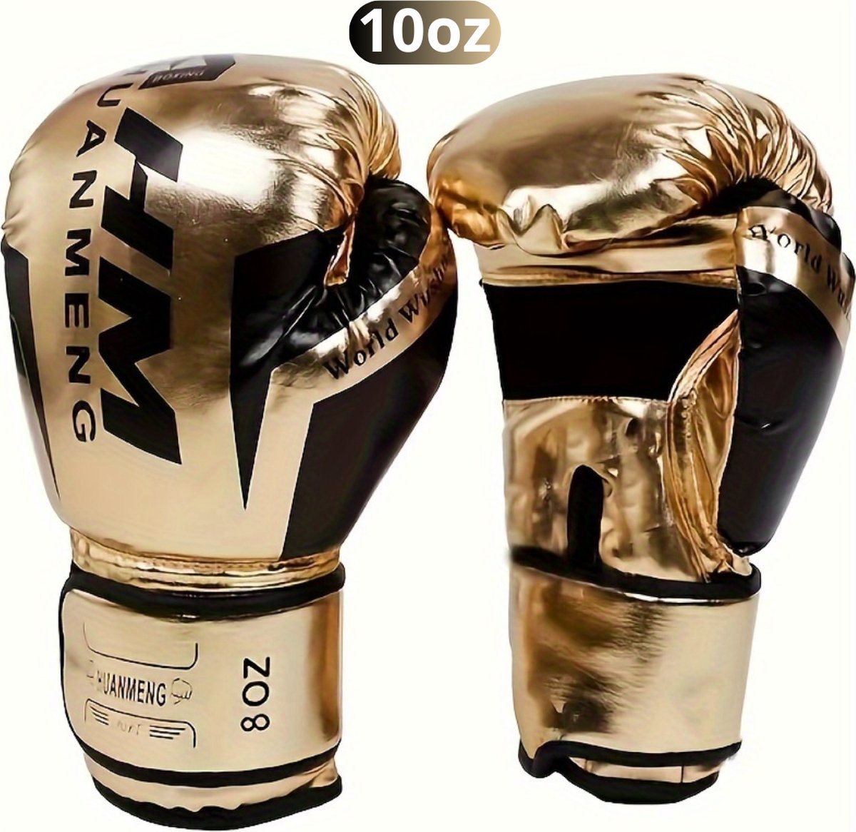 Bovista Vecht Handschoenen - Bokshandschoenen - Boxing Gloves Set - Kickboks Handschoenen - Heren - Dames - Goud - 10 oz