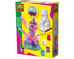 foto van SES - Gips Gieten en schilderen - Unicorn - gips gieten - sneldrogend - heldere verf kleuren - Unicorn Knutselen - goed uitwasbaar - knutselen meisjes