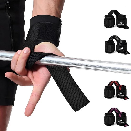 Sangles de gymnastique - avec dragonne pour l'haltérophilie et la dynamophilie - bandages de poignet - sangles de levage - sangle de préhension - poignées de fitness - pour sangles de fitness deadlifting