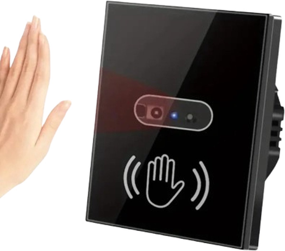 Blyx® - Infrarood Wave Sensor - Bewegingssensor - Badkamer - 15cm afstand - 86x86mm - Zwart