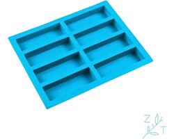 ZijTak - Repen Bars bakvorm - Notenrepen - Granolarepen - Bakken - Vorm - Blauw - 8 stuks