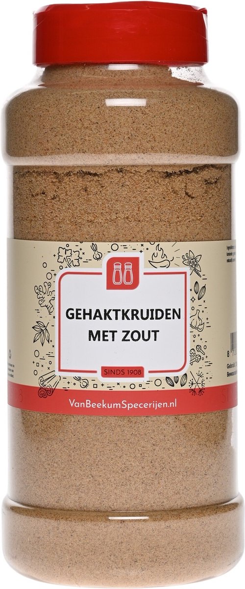 Goedkoopste Van Beekum Specerijen - Gehaktkruiden Met Zout - Strooibus 600 gram