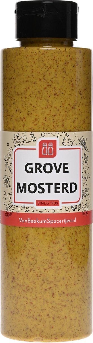 Van Beekum Specerijen - Grove Mosterd - Knijpfles 500 ml