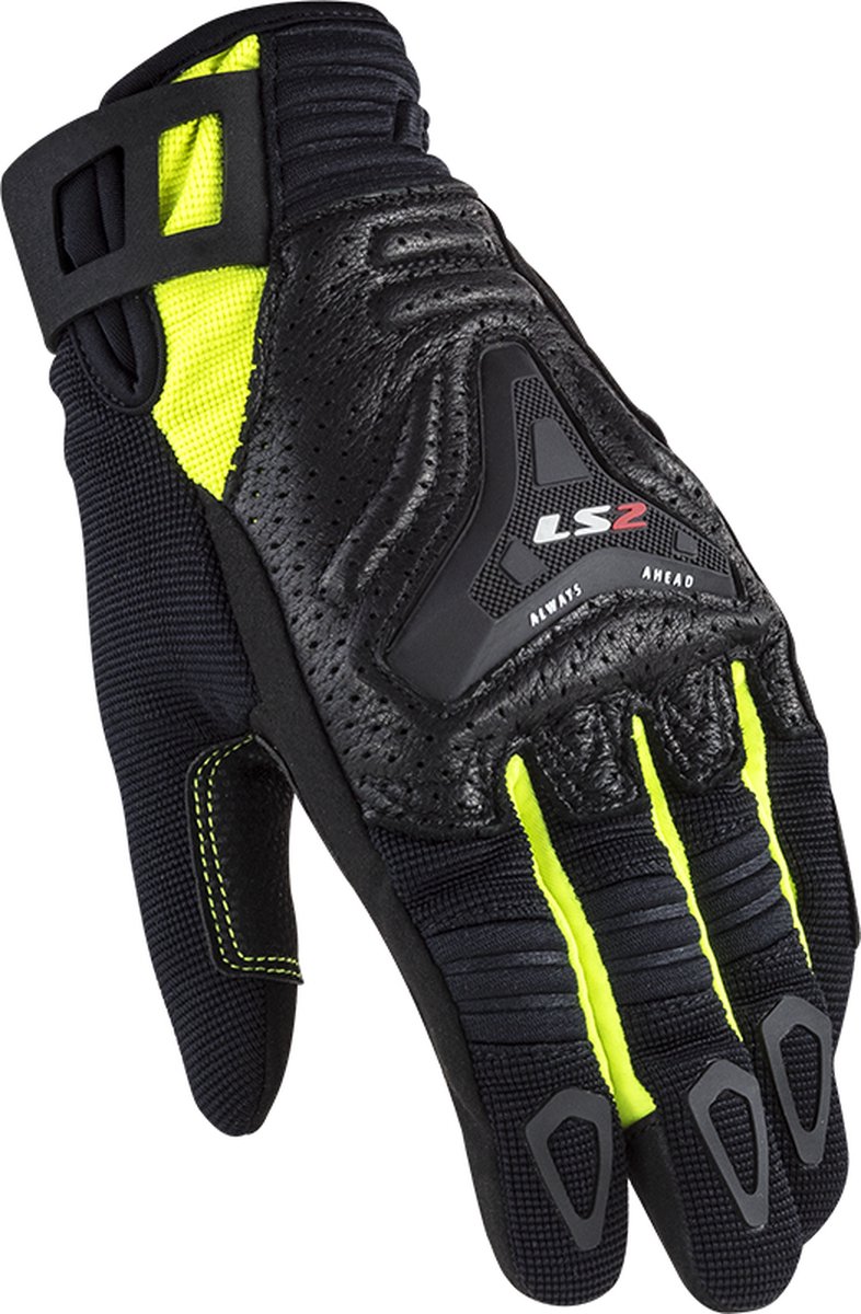 LS2 Handschoenen LS2 All Terrain Lady zwart / fluor geel maat M - motor handschoenen - scooter handschoenen