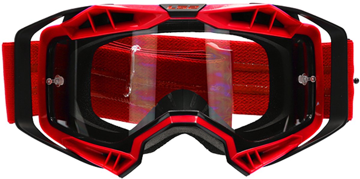 Ls2 Aura Enduro Off-road Bril Rood Clear/CAT0