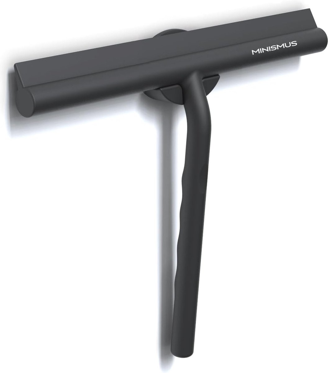 Goedkoopste Douchewisser voor Badkamer en Tegels - Inclusief Zelfklevende Magnetische Houder en Modern Design - 21 cm, Zwart