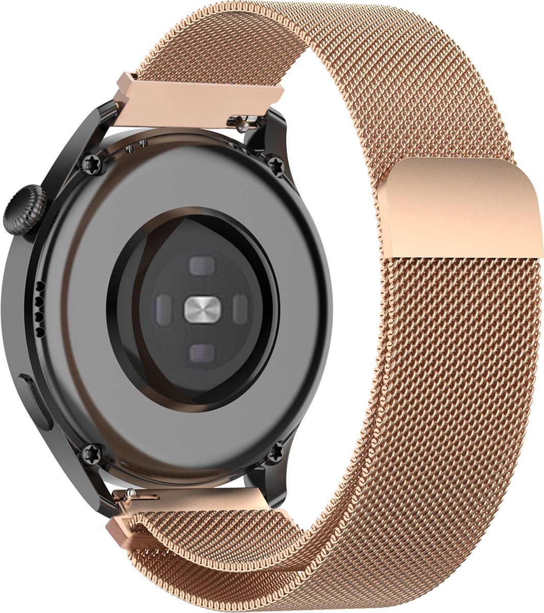 YONO Milanese Bandje 20mm - geschikt voor Samsung Galaxy Watch 7/6/5/Classic - Garmin Vivoactive 6/5 - Huawei Smartwatch - Rose Gold