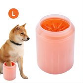 Bovista Hondenpoten Reiniger - Hondenpoten Schoonmaken - Honden Verzorging - Potenreiniger Hond - Poot Reiniger - Oranje - Maat L