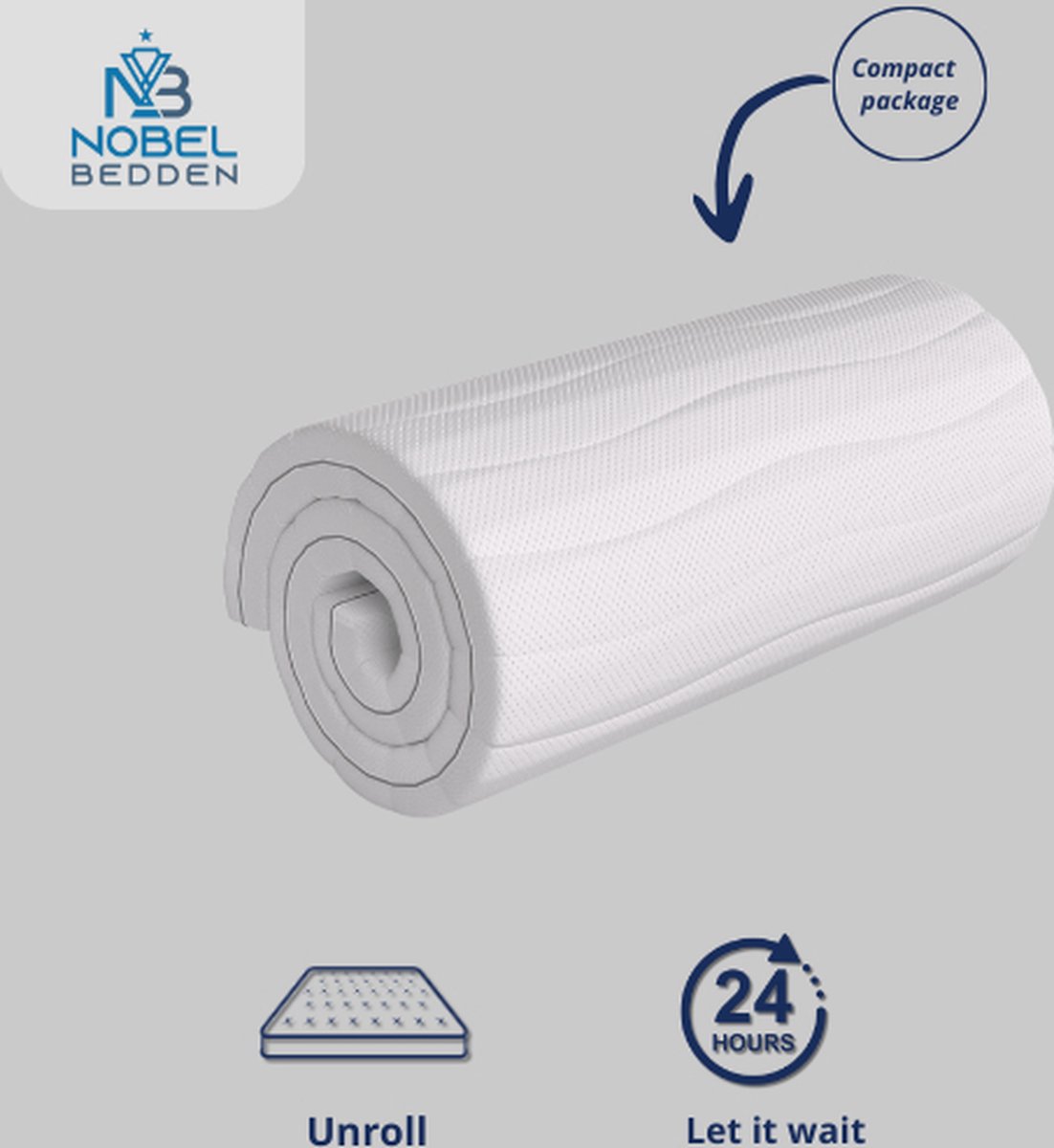 Nobel Bedden Comfort Medium HR Koudschuim Matras - 160x200 - Hybrid thumbnail 5